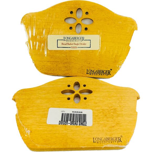 Longaberger Woodcrafts Bread‎ Basket Divider Lot of 2 50008 Wood Sealed NEW - Picture 2 of 5